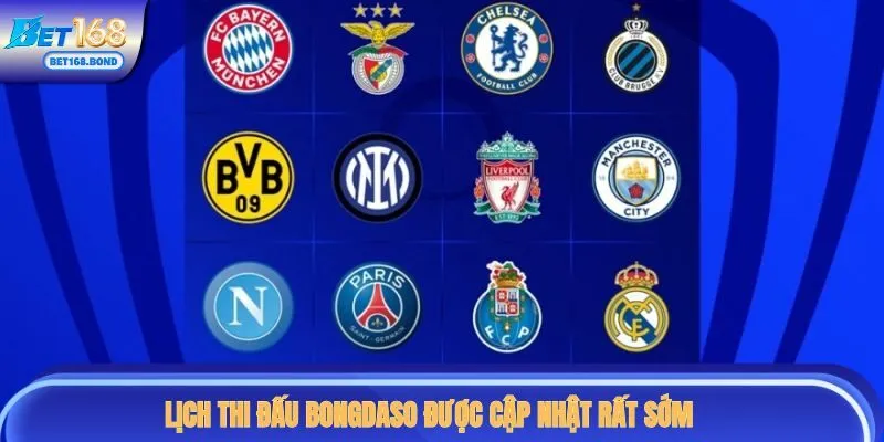 Lịch thi đấu Bongdaso được cập nhật rất sớm