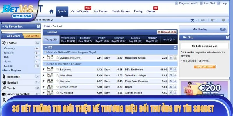 Thông tin giới thiệu về thương hiệu đổi thưởng uy tín Sbobet